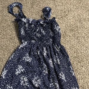 blue with a somewhat floral print